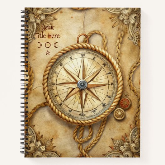 Create Your Own Explorer Compass Rose Notizblock (Vorderseite)
