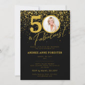 Create Your Own Fabulous Birthday Photo Invitation Karte (Vorderseite)