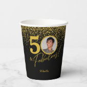 Create Your Own Fabulous Birthday Photo Pappbecher (Rückseite)