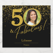 Create Your Own Fabulous Birthday Photo Schaumweinetikett (Einzelnes Label)