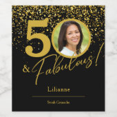 Create Your Own Fabulous Birthday Photo Weinetikett (Einzelnes Label)