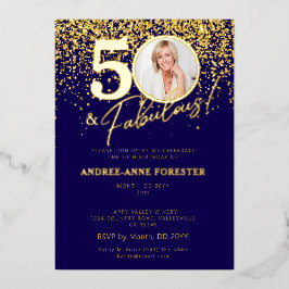 Create Your Own Fabulous Milestone Birthday Photo Folieneinladung