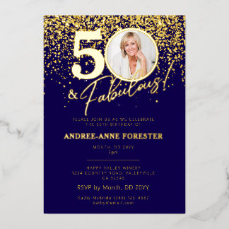 Create Your Own Fabulous Milestone Birthday Photo Folieneinladung