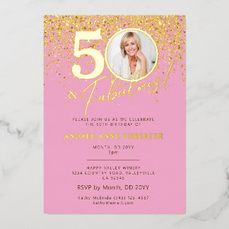 Create Your Own Fabulous Milestone Birthday Photo Folieneinladung