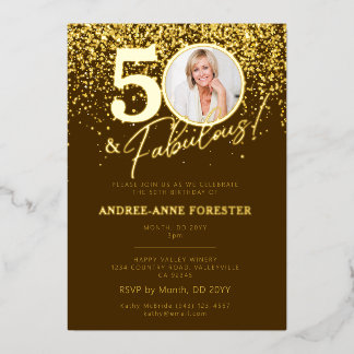 Create Your Own Fabulous Milestone Birthday Photo Folieneinladung