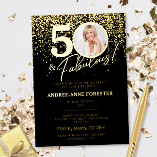 Create Your Own Fabulous Milestone Birthday Photo Folieneinladung