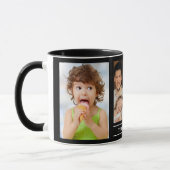 Create Your Own Family Name 3 Photo Collage Black Tasse (Links)