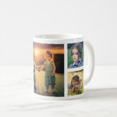 Create your own family photo collage monogram name kaffeetasse (VorderseiteRechts)