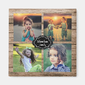 Create your own family photo collage monogram name magnet (Vorne)