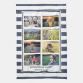 Create your own family photo collage striped geschirrtuch (Vertikal)