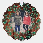 Create your own family photo personal Christmas Ornament Karte (Rückseite)