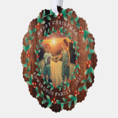 Create your own family photo personal Christmas Ornament Karte (Links)