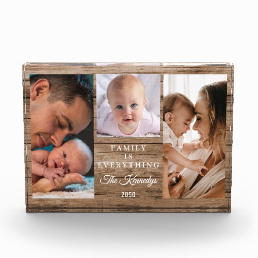 Create Your Own Family Quote Wood 3 Collage Fotoblock (Vorderseite)