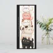 Create Your Own Fat Cat Stack Bookmark Card (Stehend Vorderseite)