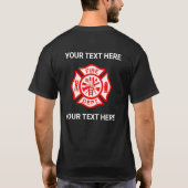 Create Your Own Fire Department Logo T-Shirt (Rückseite)