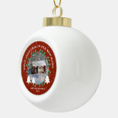 Create your own First Christmas in new home photo Keramik Kugel-Ornament (Rechts)
