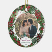 Create your own First Christmas Together photo Keramik Ornament (Links)