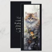 Create Your Own Floral Bengal Kitten Bookmark Card (Vorne/Hinten)