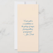 Create Your Own Floral Black Cat Bookmark Card (Rückseite)