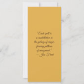 Create Your Own Floral Elephant Bookmark Card (Rückseite)