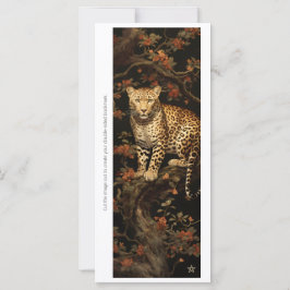 Create Your Own Floral Wild Leopard Bookmark Card