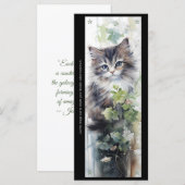 Create Your Own Fluffy Kitten Vine Bookmark Card (Vorne/Hinten)