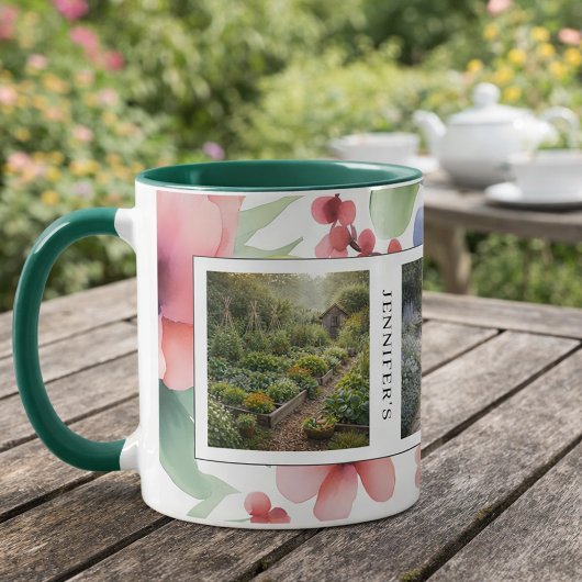 Create your own garden photos monogrammed tasse