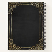Create Your Own Gilded Black Notebook Notizblock (Rückseite)