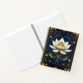 Create Your Own Gilded Blue White Lotus Notizblock (Innenseite)