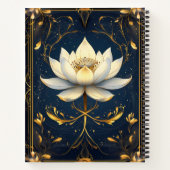 Create Your Own Gilded Blue White Lotus Notizblock (Rückseite)