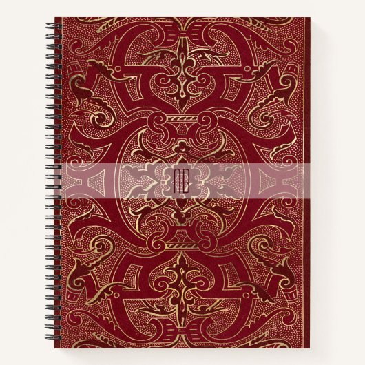 Create Your Own Gilded Chinese Red Notebook Notizblock (Vorderseite)