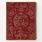 Create Your Own Gilded Chinese Red Notebook Notizblock (Rückseite)