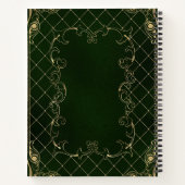 Create Your Own Gilded Dark Forest Green Notebook Notizblock (Rückseite)