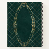 Create Your Own Gilded Dark Green Notebook Notizblock (Rückseite)