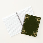 Create Your Own Gilded Dark Olive Green Notebook Notizblock (Innenseite)