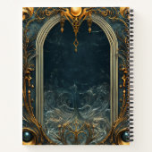 Create Your Own Gilded Deep Blue Ocean Notizblock (Rückseite)