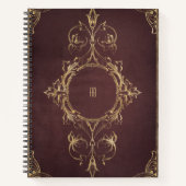 Create Your Own Gilded Deep Maroon Notebook Notizblock (Vorderseite)
