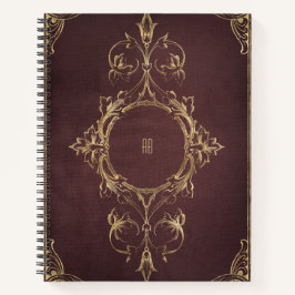 Create Your Own Gilded Deep Maroon Notebook Notizblock