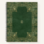 Create Your Own Gilded Emerald Green Notebook Notizblock (Vorderseite)
