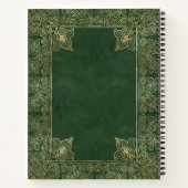 Create Your Own Gilded Emerald Green Notebook Notizblock (Rückseite)