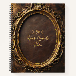 Create Your Own Gilded Faux Brown Leather Notizblock