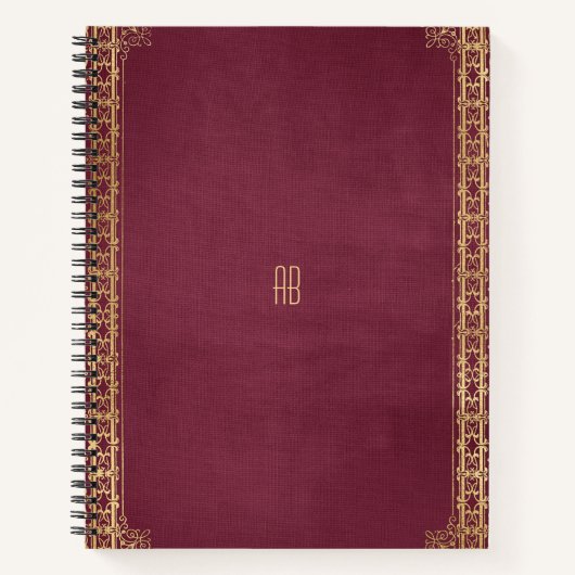 Create Your Own Gilded Fuschia Notebook Notizblock (Vorderseite)