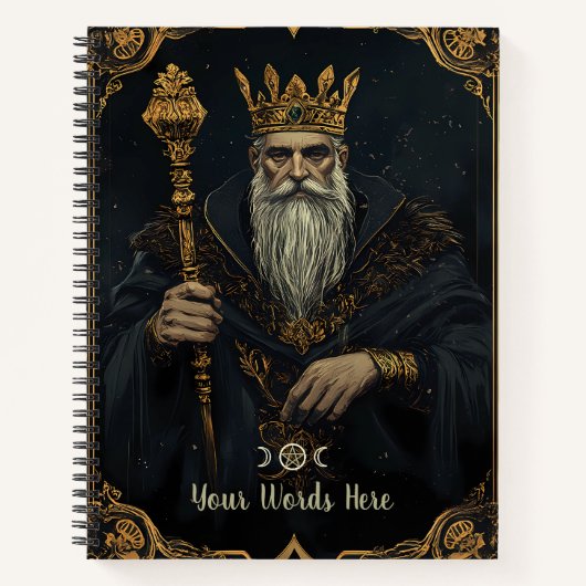 Create Your Own Gilded High King Black Notizblock (Vorderseite)