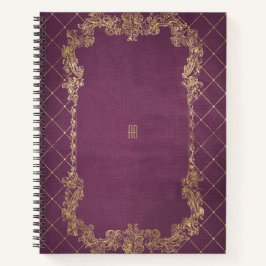 Create Your Own Gilded Magenta Purple Notebook Notizblock