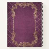 Create Your Own Gilded Magenta Purple Notebook Notizblock (Rückseite)