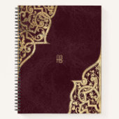 Create Your Own Gilded Maroon Red Notebook Notizblock (Vorderseite)