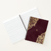 Create Your Own Gilded Maroon Red Notebook Notizblock (Innenseite)
