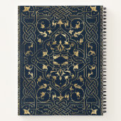 Create Your Own Gilded Midnight Blue Notebook Notizblock (Rückseite)