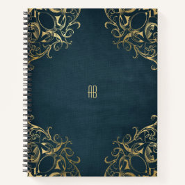 Create Your Own Gilded Navy Blue Notebook Notizblock