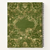 Create Your Own Gilded Olive Green Notebook Notizblock (Rückseite)